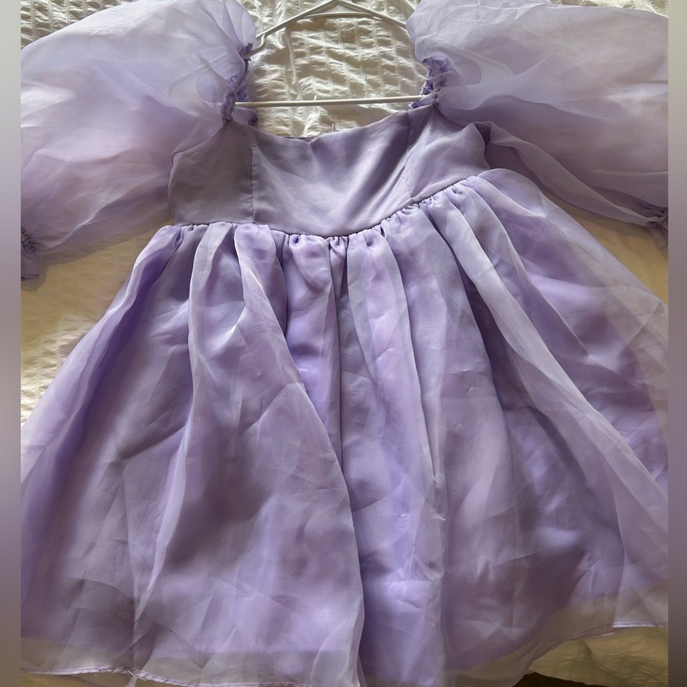 Organza Purple Babydoll Dress